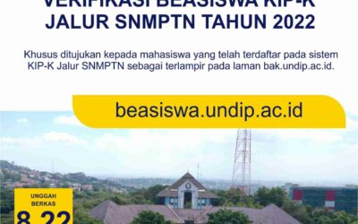 VERIFIKASI BEASISWA KIP KULIAH JALUR SNMPTN TAHUN 2022