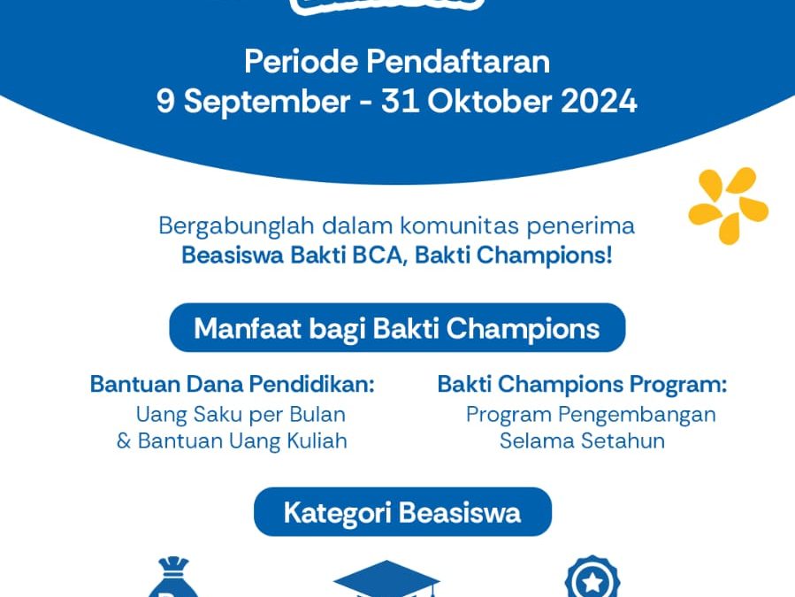 PENDAFTARAN BEASISWA BAKTI BCA TAHUN 2025